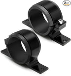 2 Pcs Universal Car Fuel Pump Fuel Filter Mounting Bracket Aluminum Clamp Holder with Rubber Insert, Black Hard Aluminum Anodized Accessories Suitable for Vehicle Fuel Oil Line (58 to 65 mm)