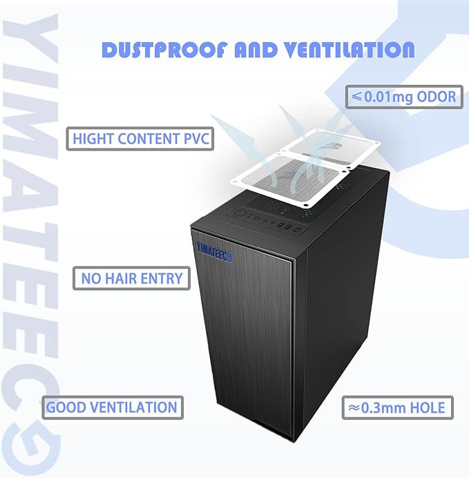 120mm Fan Filter PC Dust Filter Computer Fan Grills Dust Mesh Magnetic Frame PC Case Cover Dustproof PVC 50 Mesh(PVC, Gentleman Aesthetic, 120 * 120mm, 5pcs, White)