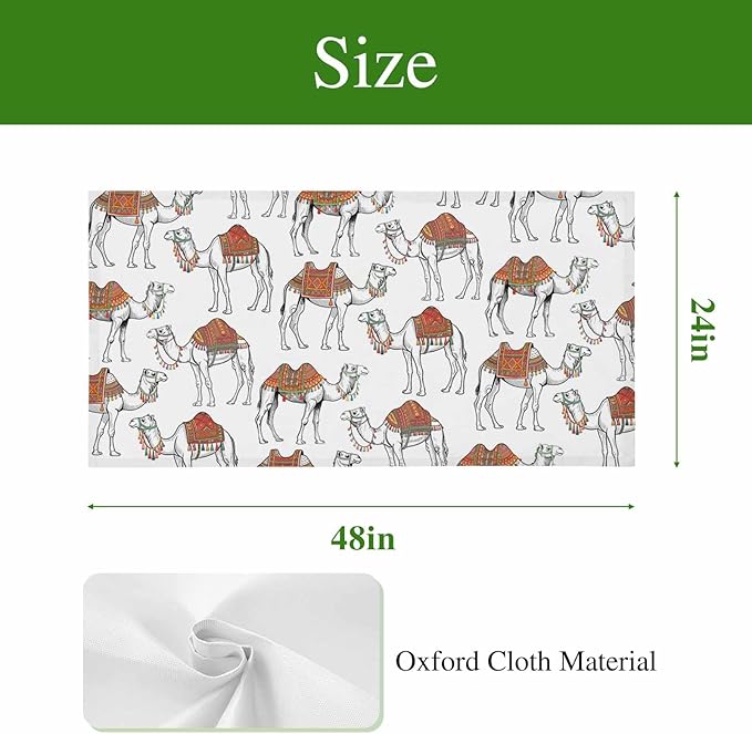 2 Pack Fluorescent Light Cover, Sand Camel Light Covers for Ceiling Lights, Vintage Farmhouse Desert Animals Camel Magnetic Lights Filters Ceiling Shade for Classroom/Office - 4 x 2 Feet