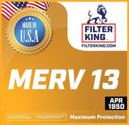 Filter King Air Filters 7.75x25.75x1 | 12 Pack | MERV 13 | HVAC Pleated AC Furnace Filters | Air Purifier | Replacement Filters for Clean, Healthy & Fresh Environment| MADE IN USA
