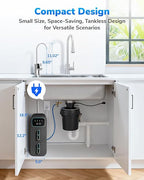 E8 800GPD Compact Reverse Osmosis System 800 GPD Fast Flow RO Water Filter, 9 Stage Tankless Under Sink RO Water Filtration System High Pure to Drain, LED Smart Real-Time Display Faucet