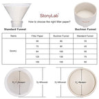 stonylab Quantitative Filter Paper Circles, 3-Box 94 mm Diameter Cellulose Filter Paper with 20 Micron Particle Retention Medium Filtration Speed, Set of 3 x 100 Pcs