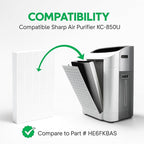 Nispira KC-850U KC850U H13 HEPA Filter Replacement for Sharp Air Purifier KC-850U Part FZ-C100HFU, 1 Pack