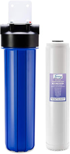 iSpring Whole House Water Filter,20" x 4.5", Reduces Scale Water Filters, Whole House Water Filtration System, Filter Made in the USA, Model:WDS150K, Blue