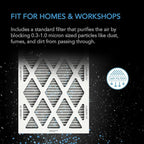 AC Infinity Inline Filter Box 10" with High Efficacy Filter, Whole House HVAC Filtration Kit, Fits 10-Inch Inline Duct Fans for Fresh Air Intake and Ventilation