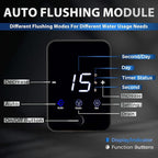 iSpring WSP500ARJ-BP, NSF Certified, Whole House Spin-Down Sediment Water Filter with Bypass, Clear Housing, Jumbo Size, Flushable and Reusable, Touch-Screen Auto Flushing, 4 Modes, 500 Microns