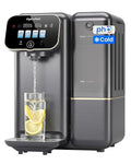 Cold Water Reverse Osmosis Water Filter Countertop, Remineralization & pH Balance UV 6 Stage RO Filtration System, Portable Water Purifier, 3:1 Pure to Drain, No Installation, C100