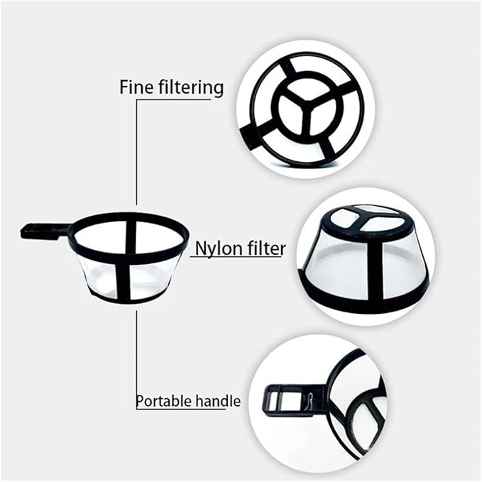 1/3/5/10pcs Coffee Filter Reusable Nylon Coffee Pot Filter Portable Basket Cup Style Environmental Protection Mesh Coffee Tools(10pcs)