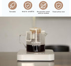 Sesama Pour-Over Drip Hanging Coffee Filter Bags - Portable Hanging Ear Coffee Filters for Home, Travel & Office Brewing Eco-Friendly (150), Gernic, White, MT0096-US
