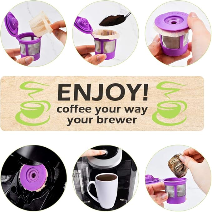CAPMESSO Disposable Coffee Paper Filters, 200 Count Keurg Cup Coffee Filters Compatible with Keurig Brewers Reusable Single Serve 1.0 and 2.0 Coffee Maker (200 Count, Unbleached)
