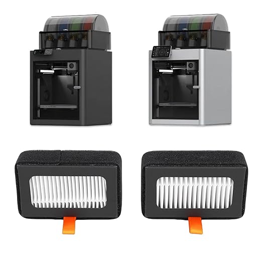 Yunseity 3D Printer Air Filter, High Efficiency Particulate Air 13 and Activated Carbon Layers, Captures 99.95% Nanoparticles HCHO VOCs Odors, with Dual Filtration, for Lab X1 P1S