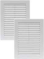 Vent Systems 4.5" x 6" Inch (Opening Dimensions) - Pack of 2 - Plastic White Soffit Vent Cover - Flat Rectangular Air Vent Grille - Air Vent Deflector - HVAC 6" x 8" Inch (Overall Dimensions)
