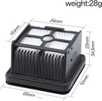 wet dry vacuum cleaner, Compatible For Dreame H12 Pro M12 Pro M13 H13 Pro T12 H20 H30 H12S H12 Floor Scrubber Accessories Filters Screen HEPA,for home and floor(4PCS)