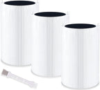 Blue Air 411 Replacement Filter Compatible with Blueair 411 Genuine, Blue Pure 411+,411 Auto & Mini, Efficient Dust Dander Filter&Odor Smoke Activated Carbon Filter, 1 Cleaning Brush(3 Pack Filters)