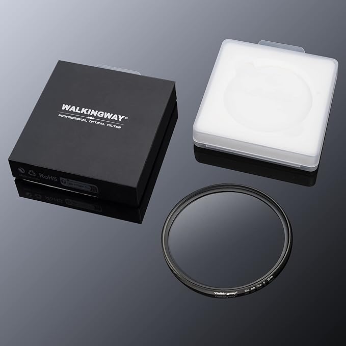Walking Way 52MM White Mist Diffusion Filter - Subtler Soft Focus Circular Lens Filter - Dreamy Fog Effect Softening Camera Diffuser for Digital DSLR Camera (Light-Soft 1, 52MM)