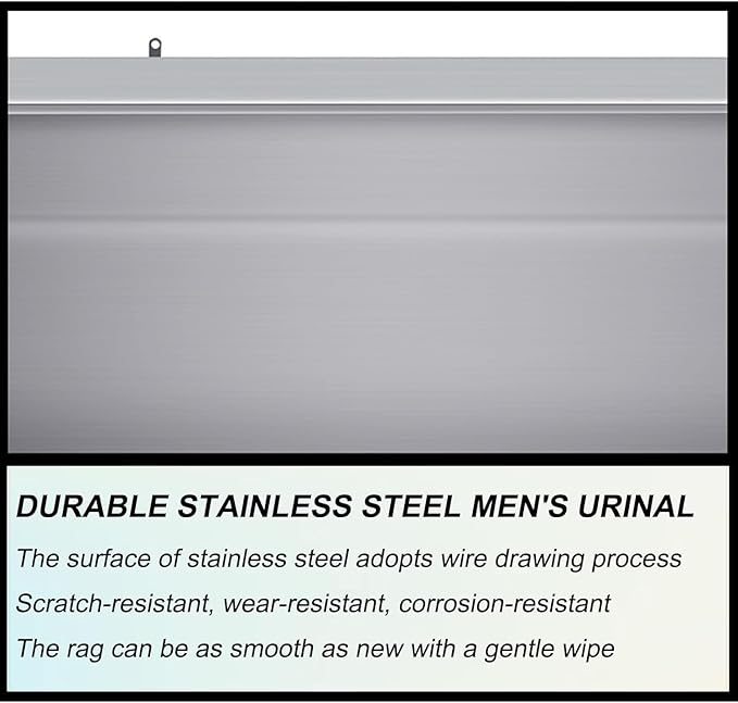 Wall-Mounted Stainless Steel Urinal Trough with Drain Pipe and Sensor, 304 Steel Commercial Multi-User Urinal, 100CM/150CM, for Schools and Construction Sites (150CM)