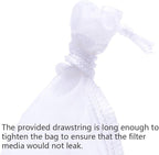 ALEGI Media Filter Bag Aquarium Extra Fine,Reusable 180 Micron Drawstring Mesh Filter Bags for Very Fine Resins Filter (10"*3.9" (3 Pack))