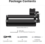 Algolaser Rotary Roller for Pixi Laser Engraver – Y-Axis Rotary Module for Cylindrical Object Engraving – Compatible with LightBurn, LaserGRBL – No Laser Function