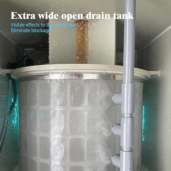 Rotary Drum Filter,Canister Filter,RDF Fully Automatic Water Self-Cleaning Filtration for Koi Pond,Fish Pond,Aquarium,Seedling Cultivation Base,Aquaculture,Hydroponics (4000GPH Advanced Edition)