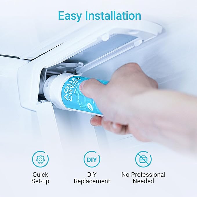 AQUA CREST LT1000PC ADQ747935 MDJ64844601 NSF Certified Refrigerator Water Filter, Replacement for LG® LT1000P®, LT1000PCS, ADQ74793501, ADQ74793502, Kenmore 469980, 9980, Pack of 2