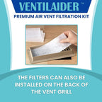 Complete Air Vent Register Filter Set Cut To Fit Any Size 16" x 60" & 50" Installation Tape, Electrostatic Fabric. Purifies Air, Helps Reduce Dust From Ducts, AC Furnace System