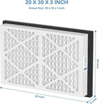 20x30x3 MERV 13 Pleated Air Filters Replacement Compatible with Zephyr VGF Series 20x30x3 Whole Home Return Air Grille Filter, MERV13 Air Filtration System, 3 Pack