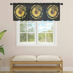 YOU ARE MY SUNSHINE Sheer Valance Curtains, Summer Sunflowers Golden Gradient Butterflies Light Filtering Kitchen Valances Rod Pocket Voile Curtain Treatment for Bedroom/Living Room/Basement 54Wx18L