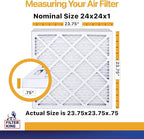 Filter King 24x24x1 Air Filter | 6-PACK | MERV 13 | HVAC Pleated AC Furnace Filters | MADE IN USA | Actual Size: 23.75 x 23.75 x .75"