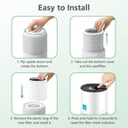 2 Pack H7126 Replacement Filter for GoveeLife H7126 Mini Air Purifier, 3-in-1 H13 True HEPA Air Filter for H7126 Air Purifier Filter for Dust, Pollen, Replace Part #H7126-RF