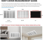 Return Vent Cover 24x18(Duct Opening Size),Air Return Vent Cover,Flat Vent Cover,Rejillas De Aire Acondicionado Para Casa,Return Air Grilles,Outer Dimensions:25.75"Wx19.75"H(24"W x 18"H, Duct Opening)