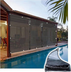 Curtain Patio Enclosure with Zippe, Heavy Duty PVC Transparent Tarpaulin Side Panels, Outdoor Clear Tarp Curtains for Porch, Pergola, Gazebo, Balcony, Patio(4.2x2.5m)
