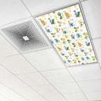 4 Pcs Fluorescent Light Covers for Ceiling Lights Construction Vehicles Excavators Dump Trucks Cranes Safety Signs Decorative Magnets Light Filters for Office Home Classroom Must Haves 4’ x 2’