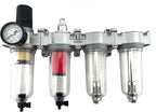 4 STAGE HIGH DUTY INDUSTRIAL GRADE ULTRA CLEAN FILTER REGULATOR COALESCING DESICCANT DRYERS SYSTEM FOR COMPRESSED AIR LINES METAL BOWLS GREAT FOR PAINT SPRAY AND PLASMA CUTTER (1/4"NPT MANUAL DRAIN)