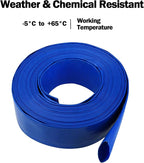 Eastrans 3 inch x 25 FT Pool Backwash Hose,5 inch Width When Pool Hose Lay-Flat, Heavy Duty Discharge Hose, Weather and Burst Resistant, Best Pool Hoses for Inground Pools,Pool Drain Hose