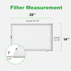 Reair 14x25x1 Air filter, Washable and Reusable Air Filter 14x25x1 for AC HVAC Furnace, MERV 8 Air Filters Machine Washable & Dryer Friendly, AC Furnace Air Filter