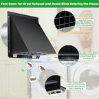 4 Inch Dryer Vent Cover Outside with Mesh & Cushioned Flap,Metal Wall Vent Exhaust Vent Cover,Exterior Dryer Vent Hood Wall Mount Extractor Vent,Outdoor Dryer Vent Cover for Laundry AC Air Vents-Black