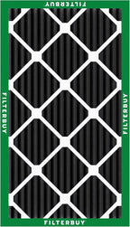 Filterbuy 16x24x1 Air Filter MERV 10 Odor & Allergy Defense with Activated Carbon (4-Pack), Electrostatic Pleated HVAC AC Furnace Filters Replacement, Made in USA (Actual Size: 15.38 x 23.38 x 0.75)