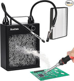 Solder Fume Extractor with HEPA and Carbon Filter - Portable Smoke Absorber for DIY Soldering, Engraving, Jewelry Making，with 2 Magnetic Helping Hands