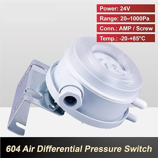 1pcs 604 Micro Differential Pressure Switch - 20-1000Pa Adjustable Air & Gas Sensor for HVAC Systems, Ventilation, Filter, Duct Alarm Use(50-500pa)