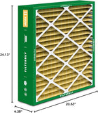 Filterbuy 21x24.5x5 Air Filter MERV 11 Superior Pet & Allergy Defense (2-Pack), Electrostatic Pleated HVAC AC Furnace Filters for Rheem, Ruud, and Protech (Actual Size: 20.63 x 24.13 x 4.38)