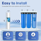ICEPURE 5 Micron 20" x 4.5" Whole House Sediment Water Filter Cartridge Replacement for FPMB5-20, SP-DD-5005-20BB, FP25B, AP810-2, 155358-43, SDC-45-2005, 2PP20BB1M, P5-20, 3 Pack