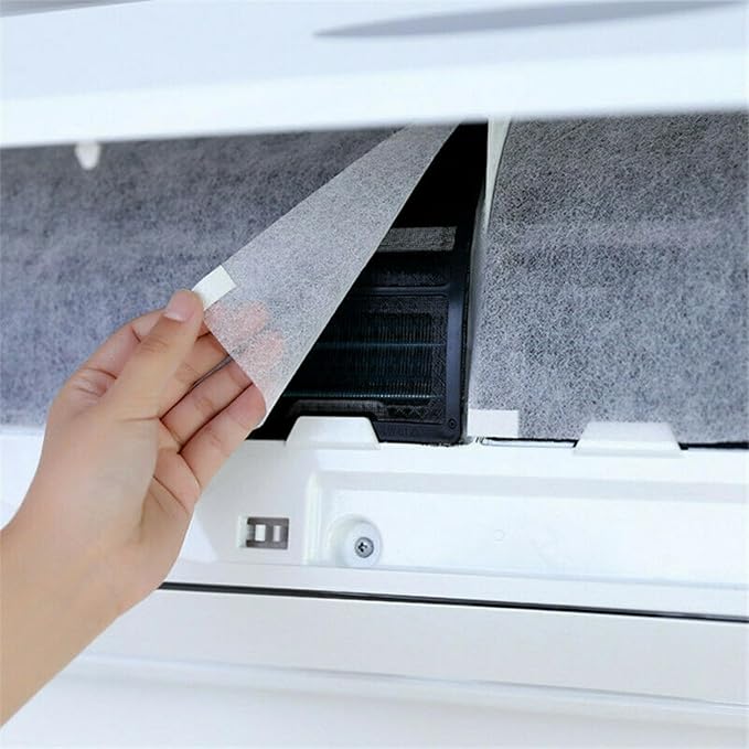 2pcs/Bag Air Vent Filters, Air Filter Material Replacement Air Condition Cleaning Mesh to Stops Most Particles and Dust(2pcs/Bag)