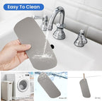 GLACIER FRESH Cuttable Refrigerator Drip Catcher, Water Absorbent Fridge Water Dispenser Drip Tray, Replacement for Whirlpool, GE, Samsung Fridge Accessories, Grey (Rectangular - 2pcs)