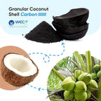 WECO Granular Activated Carbon Water Filter Powder - Coconut Shell Carbon - Removes Chlorine, Chloramine, Odor, and Turbidity - Granular Activated Carbon Water Filter - 1 cu.ft (8 x 30 MESH)