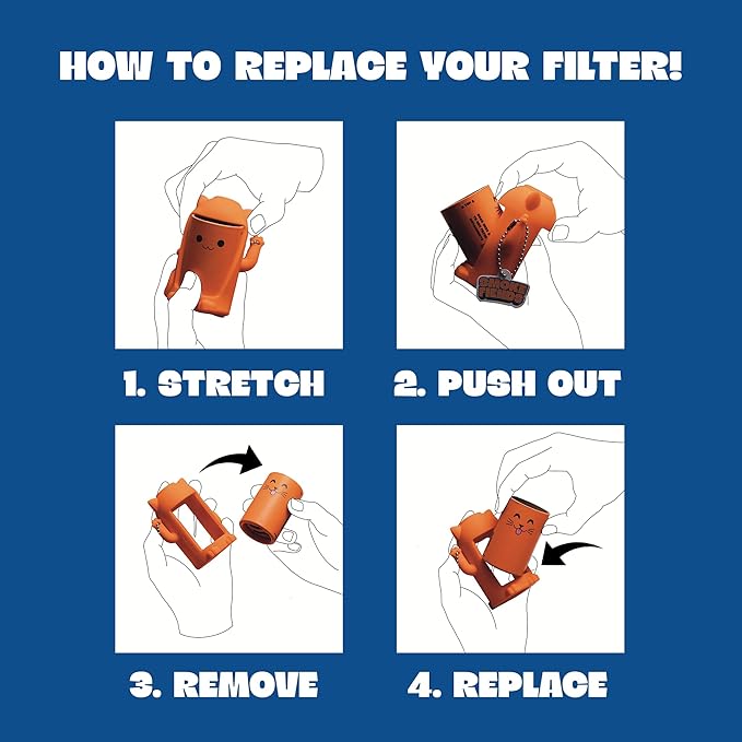 Portable & Eco-Friendly Personal Air Filter | Discreet HEPA & Carbon Filtration | Biodegradable & Up to 300+ Uses | Keychain Design for On-the-Go Freshness (Chilly)