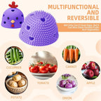 Silicone Egg Brush Cleaner, Egg Washer for Fresh Eggs, Egg Cleaner for Fresh Eggs, Egg Scrubber for Fresh Eggs, Reusable Cleaning Tools for Egg Washer (Purple)