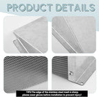 8" x 8" White Galvanized Steel Vent Cover with Mesh Screen, Duct Exhaust/Inlet Rain Deflector Air Outlet Grille Protection Roof Exhaust Hood Vent Cap for Indoor Outdoor Wall Roof Rain Snow