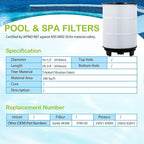 Savener® S7M120 System 3 Inner and Outer Pool Filter, Compatible with 25021-0200S & 25022-0201S, Replacement for Sta-Rite System 3 S7M120-KIT, SR300 Pool Filter Cartridge, 300 Sq. Ft