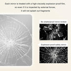 Round Bathroom Mirror with LED Lights and Demister，Round LED Bathroom Mirror with Light,Large Circle Mirror Backlit + Front Light，3 Colors Dimmable/Demister Pad(B,H60*W60cm/H23.6*W23.6IN)