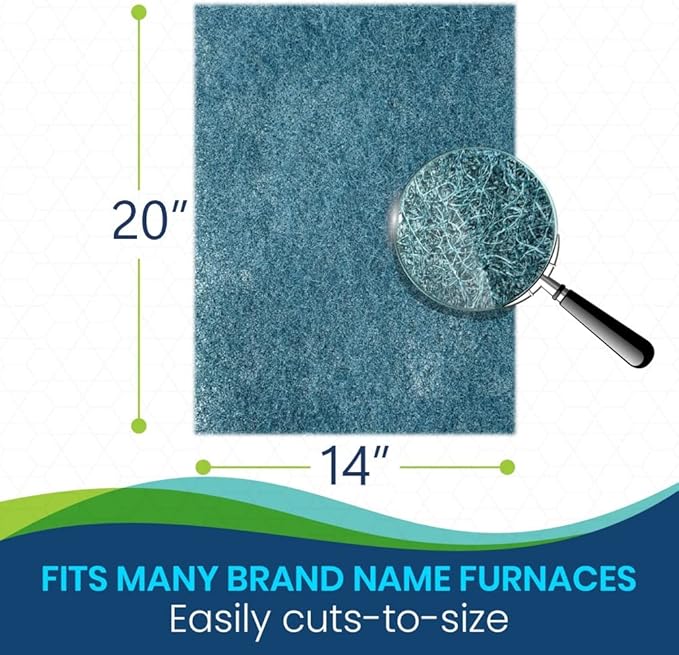 Polyester Washable Fiber Furnace Door Filter for Mobile, Manufactured and Modular Homes (14 x 20)